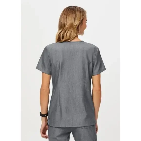 FIGS Casma Scrub Top Women’s Large Graphite 3-Pocket EUC - Picture 6 of 8